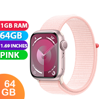 New Apple Watch Series 9 GPS MR953 41mm Light Pink Sport Loop (1 YEAR AU WARRANTY + PRIORITY DELIVERY)