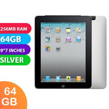 Apple iPad 1 Wifi + Cellular (64GB, Silver) - Grade (Excellent)