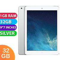 Apple iPad AIR Cellular (32GB, Silver) Australian Stock - Refurbished (Excellent)