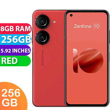 New Asus Zenfone 10 Dual SIM 5G 8GB RAM 256GB Red (1 YEAR AU WARRANTY + PRIORITY DELIVERY)