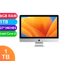 Apple iMac 2019 5K (i5 3.0Ghz, 8GB RAM, 1TB Fusion Drive, 27inc) - Refurbished (Excellent)