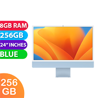 Apple iMac 2021 (M1, 8GB RAM, 256GB, 7 Core GPU, Blue, 24inc) - Refurbished (Excellent)