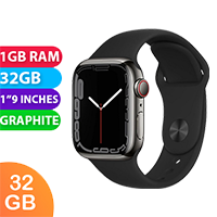 Apple Watch Series 7 (45MM, Graphite, Cellular, Stainless) Australian Stock - Refurbished (Excellent)