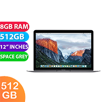 Apple Macbook 2017 (M5, 8GB RAM, 512GB, 12", Retina, Space Grey) - Refurbished (Excellent)