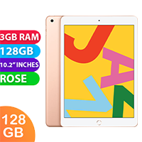 Apple iPad 7 10.2" Wifi 2019 (128GB, Rose) Australian Stock - As New