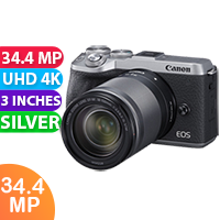 New Canon EOS M6 MK II kit (18-150) Cameras Silver (FREE INSURANCE + 1 YEAR AUSTRALIAN WARRANTY)