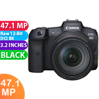 New Canon EOS R5 Kit (RF 24-105mm F/4L) Camera (No Adapter) (FREE INSURANCE + 1 YEAR AUSTRALIAN WARRANTY)