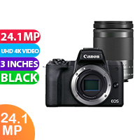 New Canon EOS M50 MK II kit (18-150) Black (1 YEAR AU WARRANTY + PRIORITY DELIVERY)