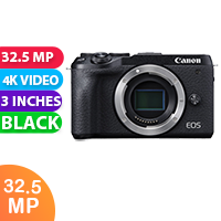 New Canon EOS M6 Mark II Mirrorless Camera (Black) (FREE INSURANCE + 1 YEAR AUSTRALIAN WARRANTY)