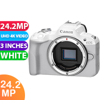 New Canon EOS R50 Mirrorless Camera (White) With Kit Box (FREE INSURANCE + 1 YEAR AUSTRALIAN WARRANTY)