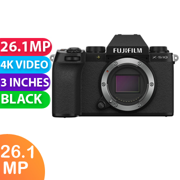 New FUJIFILM X-S10 Mirrorless Digital Camera Body Only (1 YEAR AU WARRANTY + PRIORITY DELIVERY)