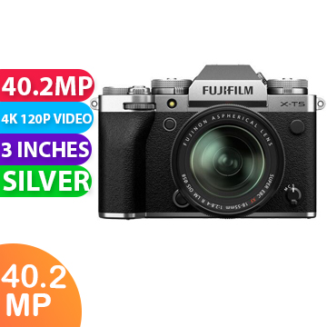 New Fujifilm X-T5 Silver Mirrorless Camera Kit with XF 18-55mm f/2.8-4 lens (1 YEAR AU WARRANTY + PRIORITY DELIVERY)