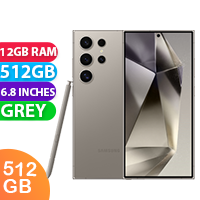 New Samsung Galaxy S24 Ultra 5G 12GB RAM 512GB Titanium Grey (1 YEAR AU WARRANTY + PRIORITY DELIVERY)