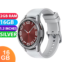 New Samsung Galaxy Watch Series 6 Classic Bluetooth R950 43mm Silver (1 YEAR AU WARRANTY + PRIORITY DELIVERY)