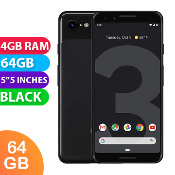 Google Pixel 3 (64GB, Black) - As new