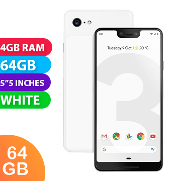 Google Pixel 3 (64GB, White) - Grade (Excellent)