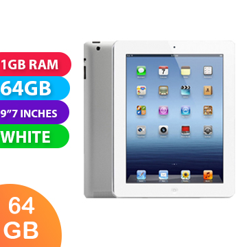 Apple iPad 3 Wifi (64GB, White) - Grade (Excellent)