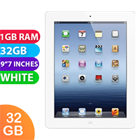 Apple iPad 3 Wifi + Cellular (32GB, White) - Grade (Excellent)