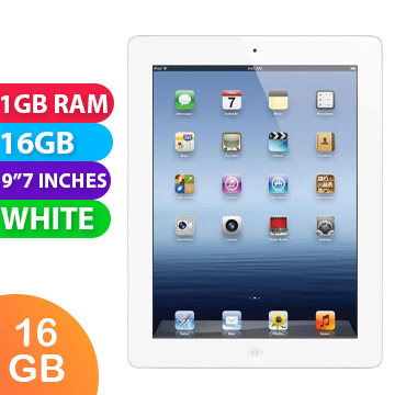 Apple iPad 3 Cellular (16GB, White) - As New
