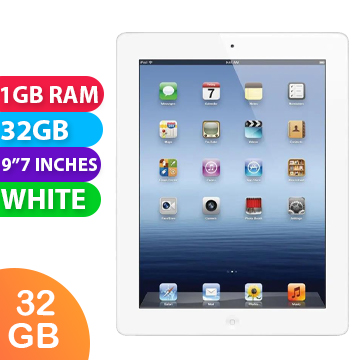 Apple iPad 3 Cellular (32GB, White) - As New