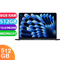 New Apple MacBook Air MRXW3 M3 13" 8GB RAM 512GB Midnight (1 YEAR AU WARRANTY + PRIORITY DELIVERY)
