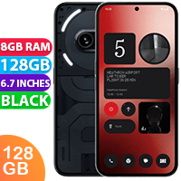New Nothing Phone (2a) Dual SIM 5G 8GB RAM 128GB Black (1 YEAR AU WARRANTY + PRIORITY DELIVERY)