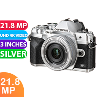 New Olympus OM-D E-M10 Mark IV Mirrorless Camera with 14-42mm EZ Lens (Silver) (1 YEAR AU WARRANTY + PRIORITY DELIVERY)