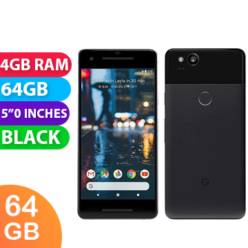 Google Pixel 2 (64GB, Black) - Grade (Excellent)