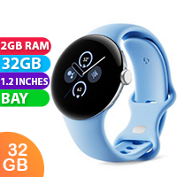 New Google Pixel Watch Series 2 Polished Silver With Bay Band (FREE INSURANCE + 1 YEAR AUSTRALIAN WARRANTY)