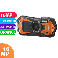 New Ricoh WG-80 Digital Camera (Orange) (FREE INSURANCE + 1 YEAR AUSTRALIAN WARRANTY)
