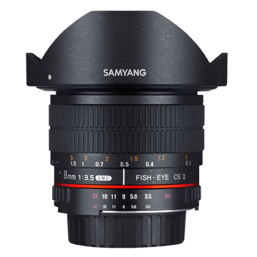 New Samyang 8mm f/3.5 AS MC Fisheye CS II DH Lens for Canon (1 YEAR AU WARRANTY + PRIORITY DELIVERY)