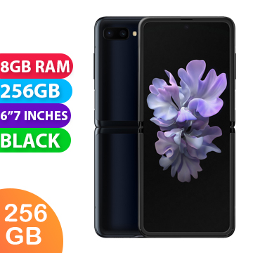 Samsung Galaxy Z Flip (256GB, Black) - Grade (Excellent)
