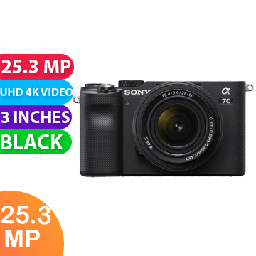 New Sony Alpha a7C Mirrorless Digital Camera with 28-60mm Lens Black (1 YEAR AU WARRANTY + PRIORITY DELIVERY)