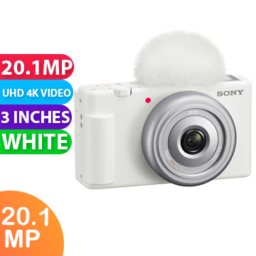 New Sony ZV-1F Vlogging Camera (White) (FREE INSURANCE + 1 YEAR AUSTRALIAN WARRANTY)