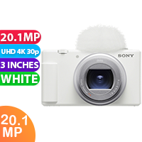 New Sony ZV-1 II Digital Camera (White) (1 YEAR AU WARRANTY + PRIORITY DELIVERY)