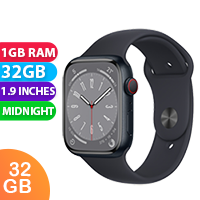 New Apple Watch Series 8 Cellular MNVL3 45mm Midnight (1 YEAR AU WARRANTY + PRIORITY DELIVERY)
