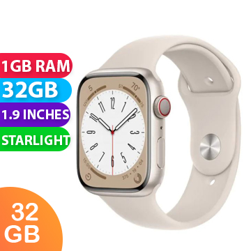 New Apple Watch Series 8 MNP23 45mm Starlight (1 YEAR AU WARRANTY + PRIORITY DELIVERY)