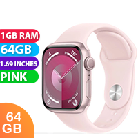New Apple Watch Series 9 GPS MR943 41mm Light Pink (1 YEAR AU WARRANTY + PRIORITY DELIVERY)