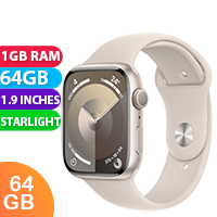 New Apple Watch Series 9 GPS MR973 45mm Starlight (1 YEAR AU WARRANTY + PRIORITY DELIVERY)