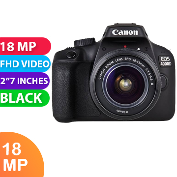 New Canon EOS 4000D Kit 18-55 III Digital Camera Black (1 YEAR AU WARRANTY + PRIORITY DELIVERY)