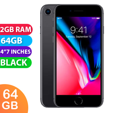 Apple iPhone 8 (64GB, Black) - Grade (Excellent)