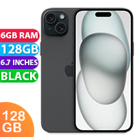 New Apple iPhone 15 Plus 5G 6GB RAM 128GB Black (1 YEAR AU WARRANTY + PRIORITY DELIVERY)