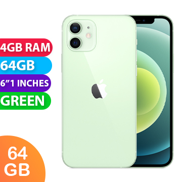 Apple iPhone 12 5G (64GB, Green) Australian Stock Refurbished (Excellent)