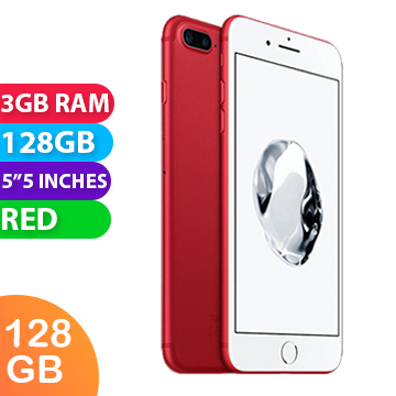 Apple iPhone 7+ Plus (128GB, Red) - Grade (Excellent)
