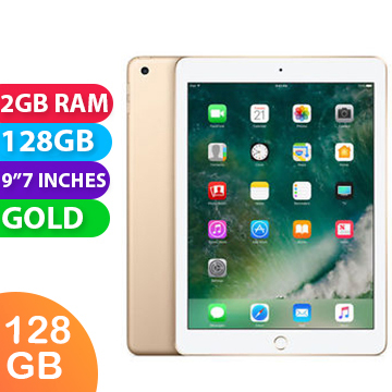 Apple iPad 5 9.7-inch Wifi + Cellular (128GB, Gold) - Grade (Excellent)