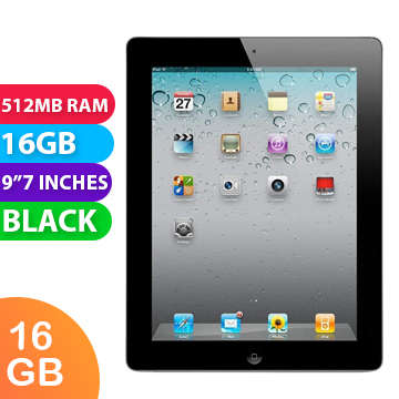 Apple iPad 2 Wifi (16GB, Black) - Grade (Excellent)