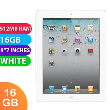 Apple iPad 2 Wifi (16GB, White) - As New