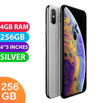 Apple iPhone XS Max (256GB, Silver) - Grade (Excellent
