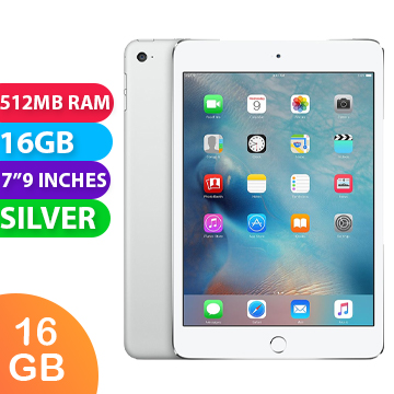 Apple iPad Mini Wifi + Cellular (16GB, Silver) - As New
