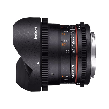 New Samyang 12mm T3.1 VDSLR ED AS NCS Fisheye Lens for Canon (1 YEAR AU WARRANTY + PRIORITY DELIVERY)
